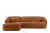 Ecksofa Boucle im Japandi-Stil links rot
