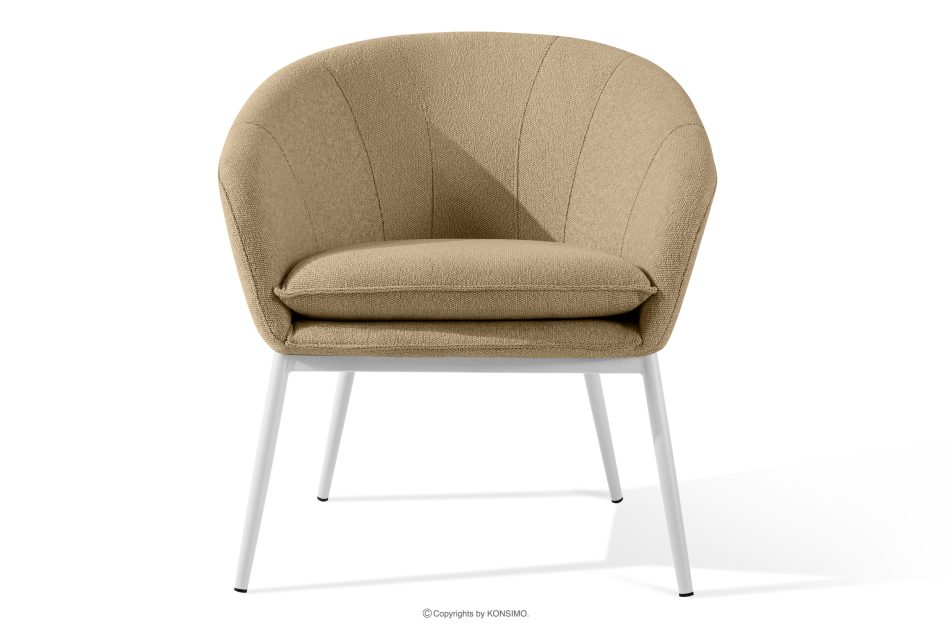 SOLIS Gartenstuhl aus wasserabweisendem Stoff warmbeige/weiß warmbeige/weiß - Foto 0