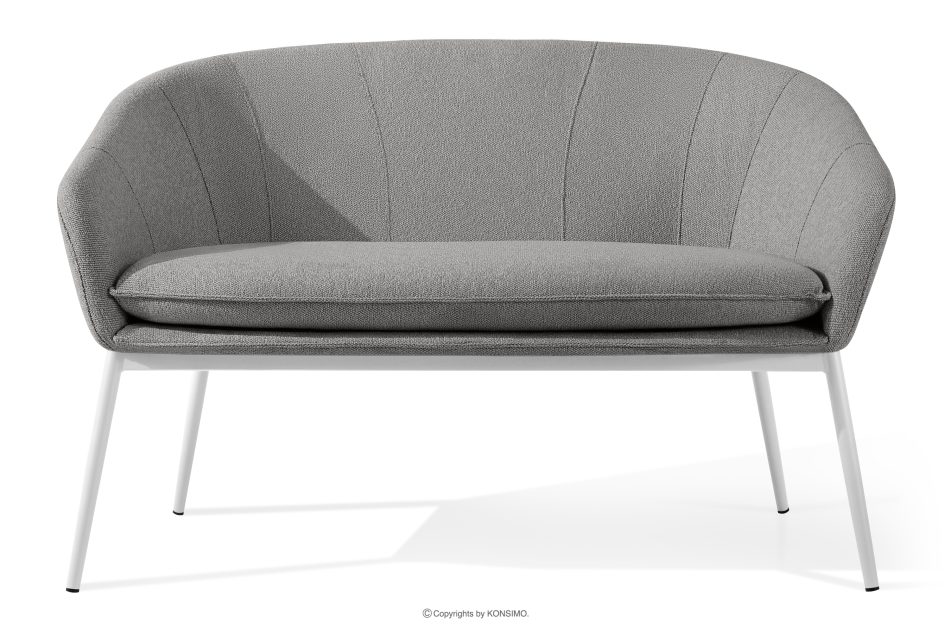 SOLIS Gartensofa aus wasserabweisendem Stoff grau/weiß grau/weiß - Foto 0