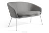 SOLIS Gartensofa aus wasserabweisendem Stoff grau/weiß grau/weiß - Foto 3
