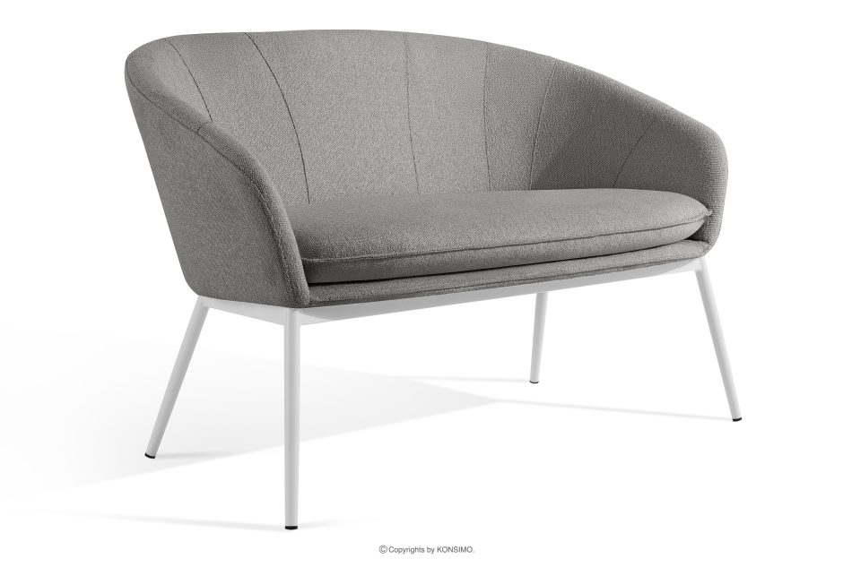 SOLIS Gartensofa aus wasserabweisendem Stoff grau/weiß grau/weiß - Foto 2
