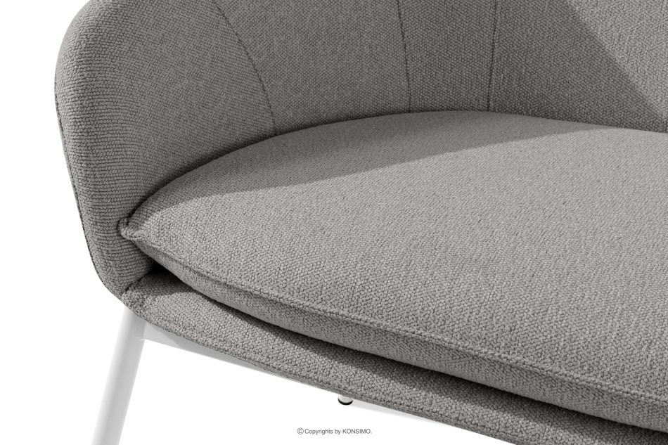 SOLIS Gartensofa aus wasserabweisendem Stoff grau/weiß grau/weiß - Foto 4