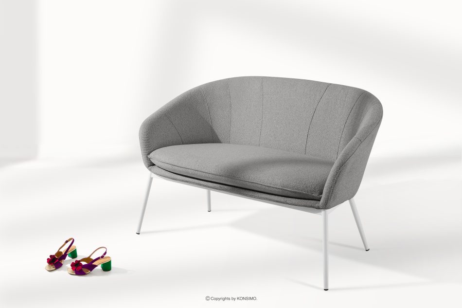 SOLIS Gartensofa aus wasserabweisendem Stoff grau/weiß grau/weiß - Foto 1