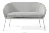 SOLIS Gartensofa aus wasserabweisendem Stoff hellgrau/weiß hellgrau/weiß - Foto 1