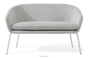 SOLIS, https://konsimo.de/kollektion/solis/ Gartensofa aus wasserabweisendem Stoff hellgrau/weiß hellgrau/weiß - Foto