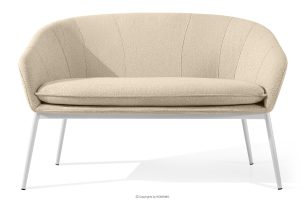 SOLIS, https://konsimo.de/kollektion/solis/ Gartensofa aus wasserabweisendem Stoff cremefarben/weiß cremefarben/weiß - Foto