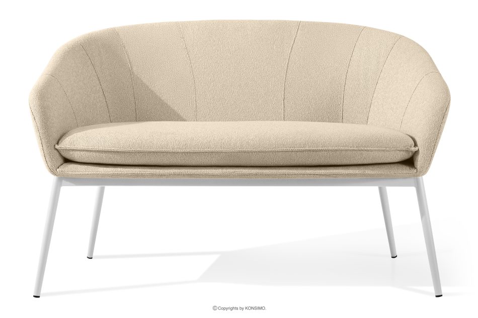 SOLIS Gartensofa aus wasserabweisendem Stoff cremefarben/weiß cremefarben/weiß - Foto 0
