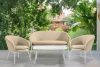 SOLIS Gartensofa aus wasserabweisendem Stoff cremefarben/weiß cremefarben/weiß - Foto 9
