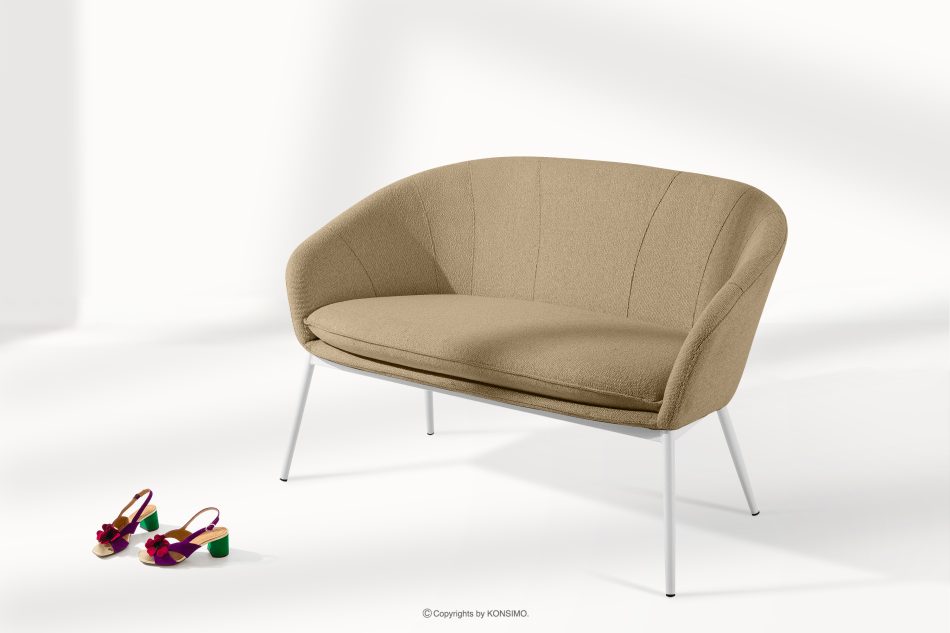 SOLIS Gartensofa aus wasserabweisendem Stoff warmbeige/weiß warmbeige/weiß - Foto 1