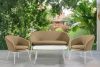 SOLIS Gartensofa aus wasserabweisendem Stoff warmbeige/weiß warmbeige/weiß - Foto 9