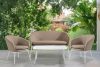 SOLIS Gartensofa aus wasserabweisendem Stoff hellbraun/weiß hellbraun/weiß - Foto 9