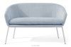SOLIS Gartensofa aus wasserabweisendem Stoff hellblau/weiß hellblau/weiß - Foto 1