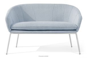 SOLIS, https://konsimo.de/kollektion/solis/ Gartensofa aus wasserabweisendem Stoff hellblau/weiß hellblau/weiß - Foto