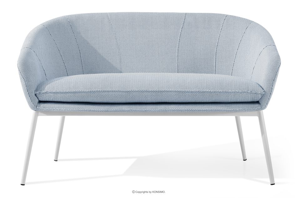 SOLIS Gartensofa aus wasserabweisendem Stoff hellblau/weiß hellblau/weiß - Foto 0