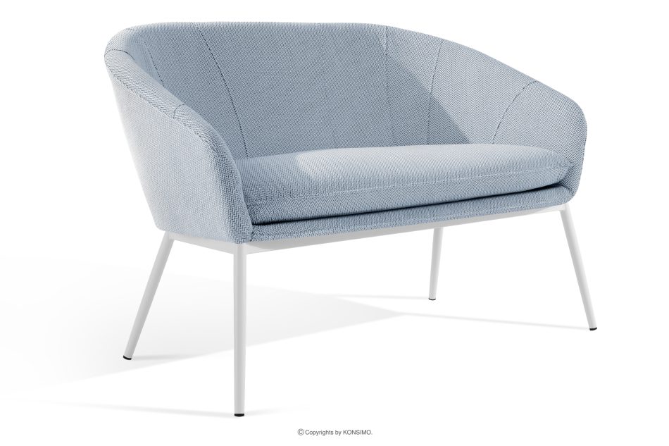 SOLIS Gartensofa aus wasserabweisendem Stoff hellblau/weiß hellblau/weiß - Foto 2