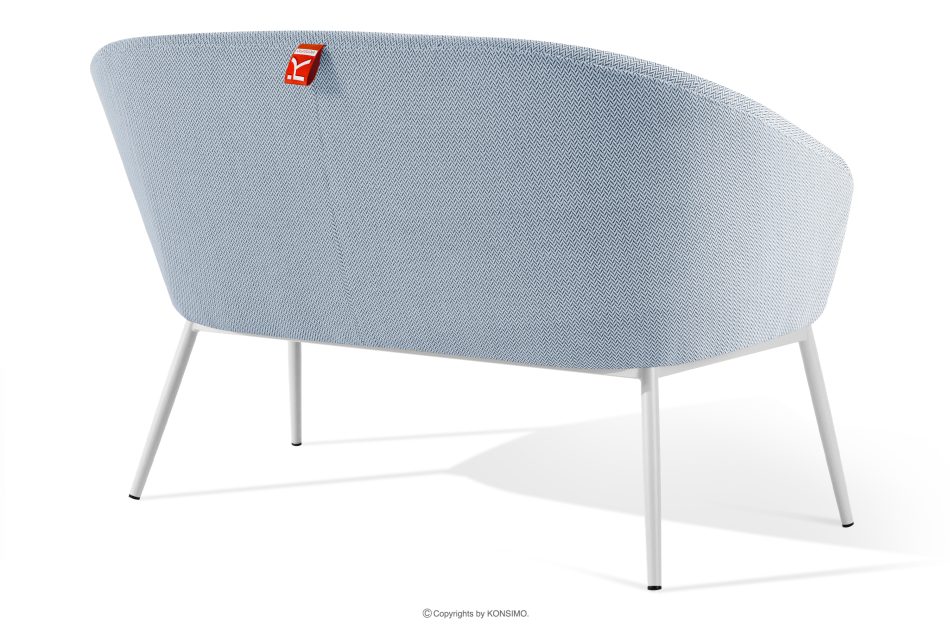 SOLIS Gartensofa aus wasserabweisendem Stoff hellblau/weiß hellblau/weiß - Foto 3