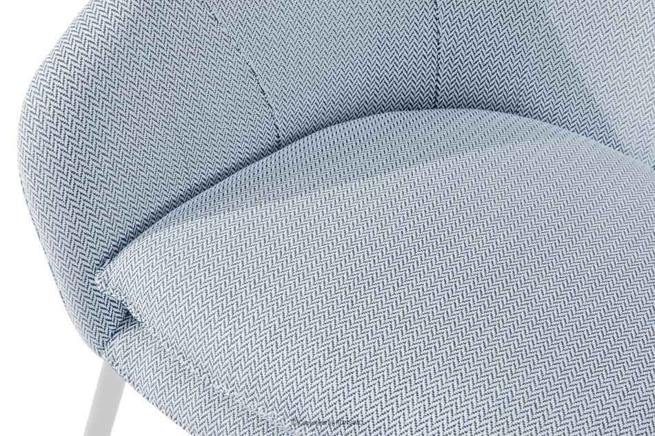 SOLIS Gartensofa aus wasserabweisendem Stoff hellblau/weiß hellblau/weiß - Foto 4