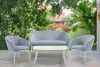 SOLIS Gartensofa aus wasserabweisendem Stoff hellblau/weiß hellblau/weiß - Foto 9