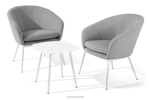 SOLIS, https://konsimo.de/kollektion/solis/ Gartenstühle mit Tisch grau/weiß grau/weiß - Foto