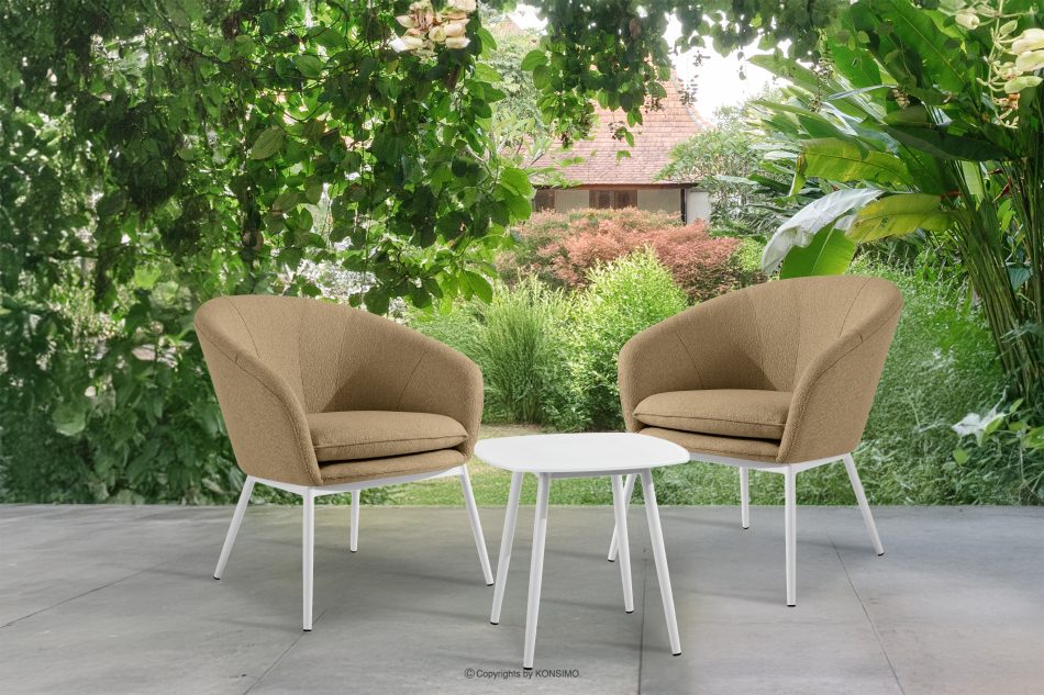 SOLIS Gartenstühle mit Tisch warmbeige/weiß warmbeige/weiß - Foto 1