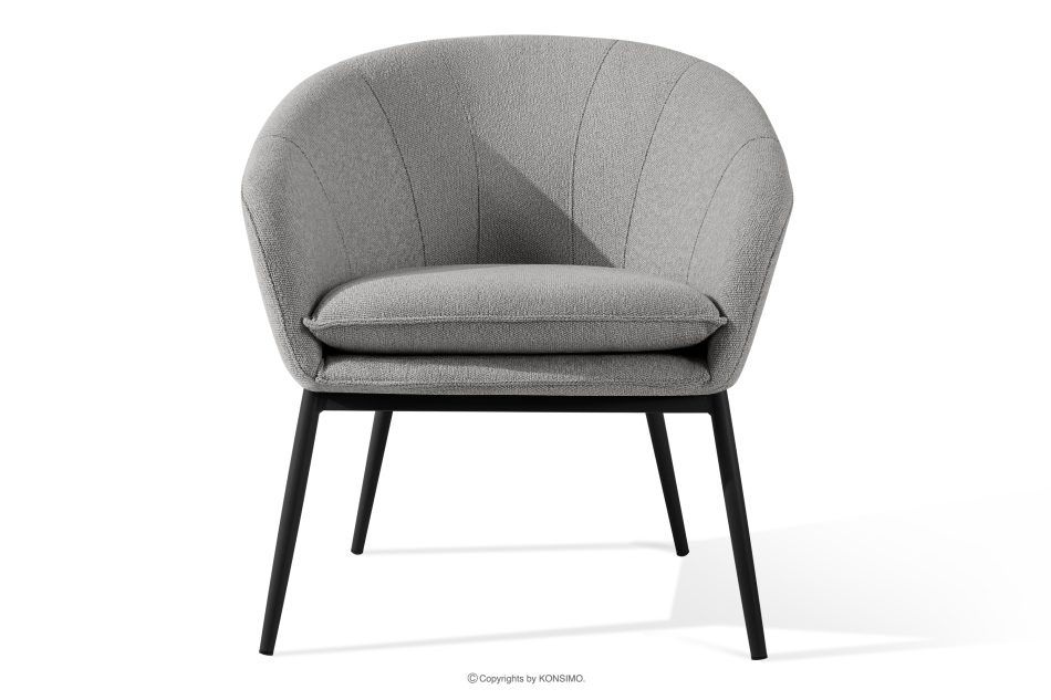 SOLIS Gartenstuhl aus wasserabweisendem Stoff grau/schwarz grau/schwarz - Foto 0