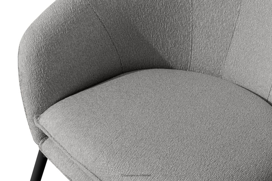 SOLIS Gartenstuhl aus wasserabweisendem Stoff grau/schwarz grau/schwarz - Foto 4