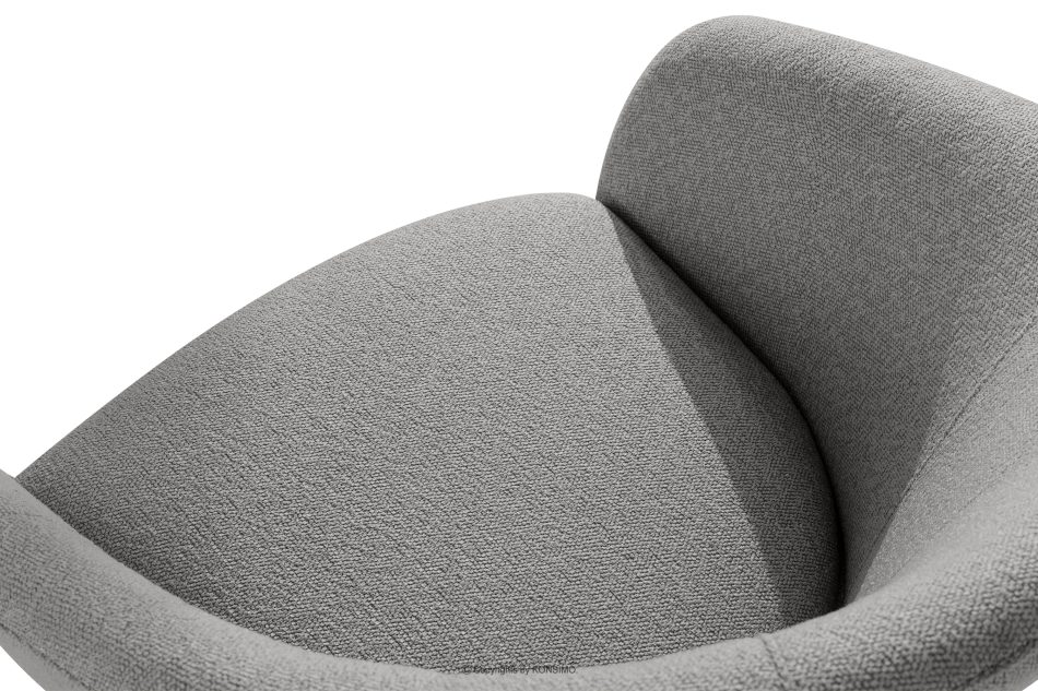 SOLIS Gartenstuhl aus wasserabweisendem Stoff grau/schwarz grau/schwarz - Foto 6