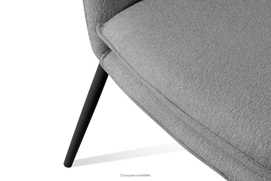 SOLIS Gartenstuhl aus wasserabweisendem Stoff grau/schwarz grau/schwarz - Foto 7