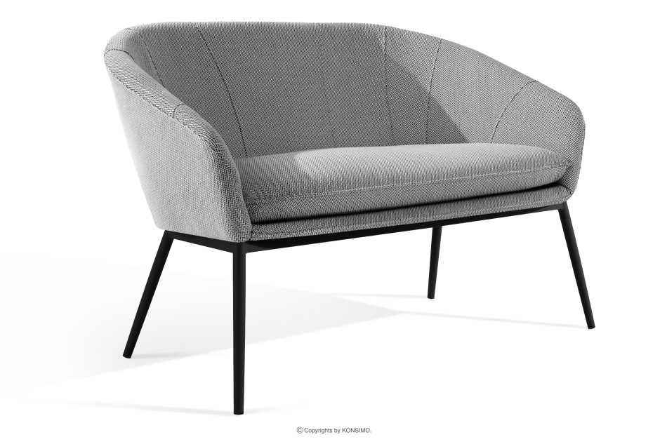 SOLIS Gartensofa aus wasserabweisendem Stoff weiß/schwarz weiß/schwarz - Foto 2