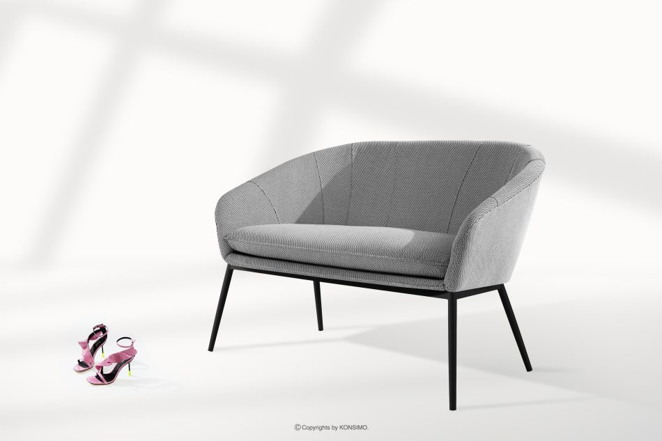 SOLIS Gartensofa aus wasserabweisendem Stoff weiß/schwarz weiß/schwarz - Foto 1