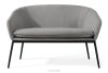 SOLIS Gartensofa aus wasserabweisendem Stoff grau/schwarz grau/schwarz - Foto 1
