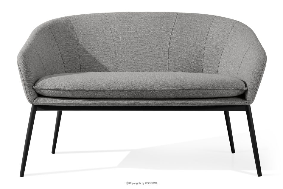SOLIS Gartensofa aus wasserabweisendem Stoff grau/schwarz grau/schwarz - Foto 0