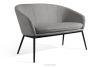 SOLIS Gartensofa aus wasserabweisendem Stoff grau/schwarz grau/schwarz - Foto 3