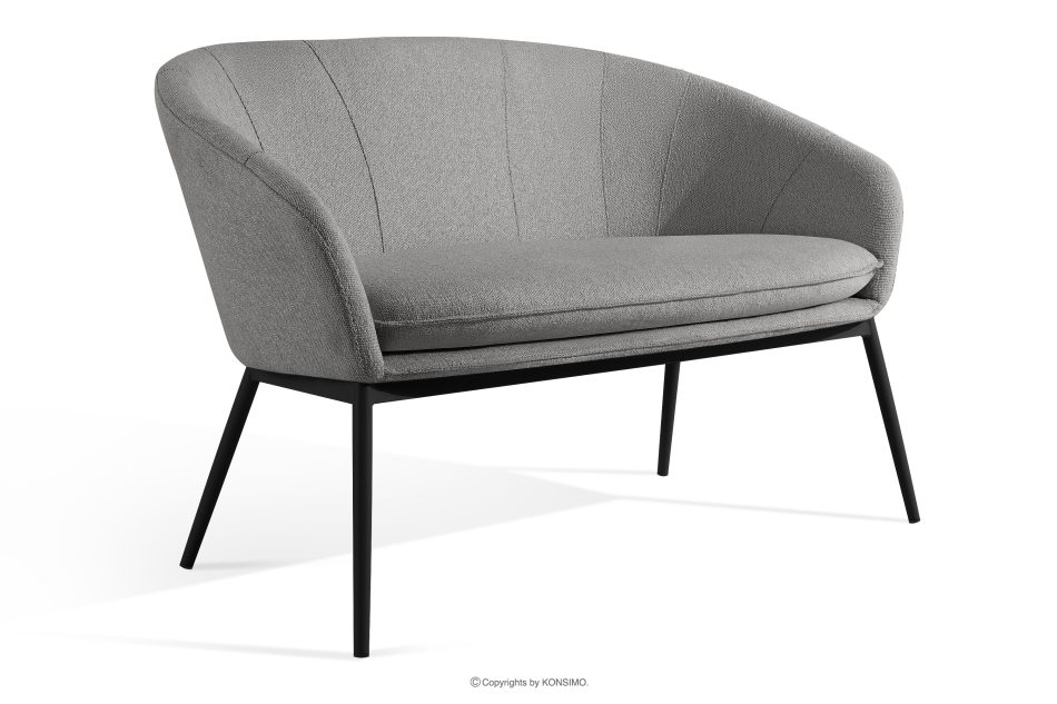 SOLIS Gartensofa aus wasserabweisendem Stoff grau/schwarz grau/schwarz - Foto 2