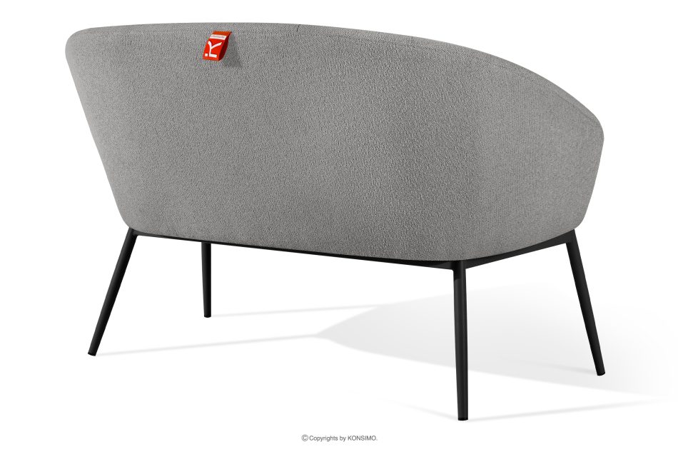SOLIS Gartensofa aus wasserabweisendem Stoff grau/schwarz grau/schwarz - Foto 3