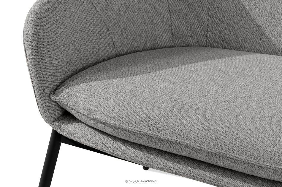 SOLIS Gartensofa aus wasserabweisendem Stoff grau/schwarz grau/schwarz - Foto 4