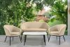 SOLIS Gartensofa aus wasserabweisendem Stoff cremefarben/schwarz cremefarben/schwarz - Foto 9