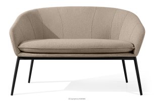 SOLIS, https://konsimo.de/kollektion/solis/ Gartensofa aus wasserabweisendem Stoff hellbraun/schwarz hellbraun/schwarz - Foto