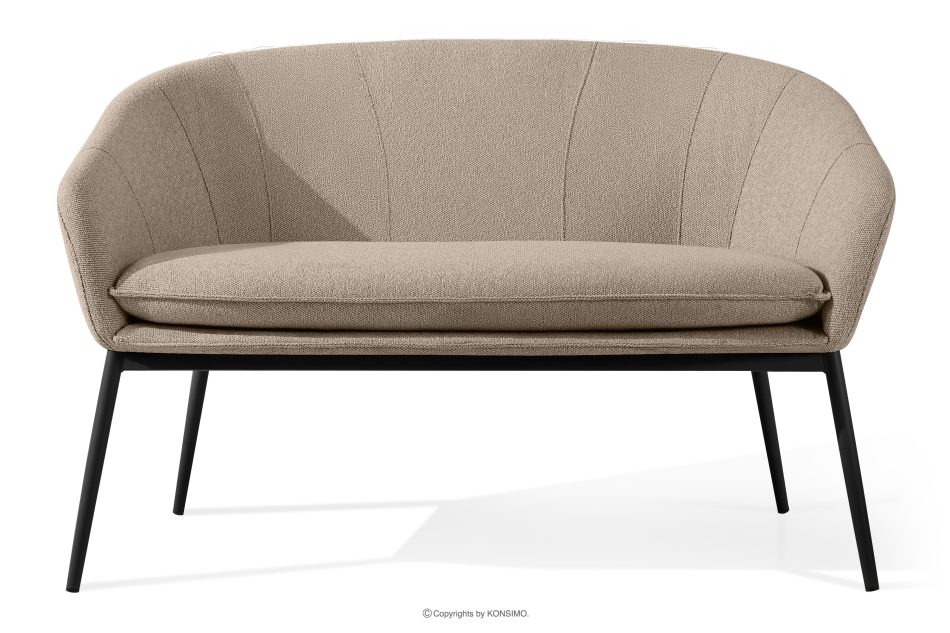 SOLIS Gartensofa aus wasserabweisendem Stoff hellbraun/schwarz hellbraun/schwarz - Foto 0