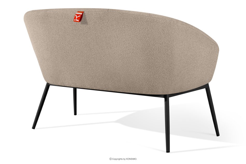 SOLIS Gartensofa aus wasserabweisendem Stoff hellbraun/schwarz hellbraun/schwarz - Foto 3