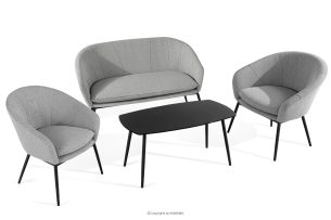 SOLIS, https://konsimo.de/kollektion/solis/ Gartenmöbelgarnitur weiß/schwarz weiß/schwarz - Foto