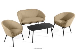SOLIS, https://konsimo.de/kollektion/solis/ Gartenmöbelgarnitur warmbeige/schwarz warmbeige/schwarz - Foto