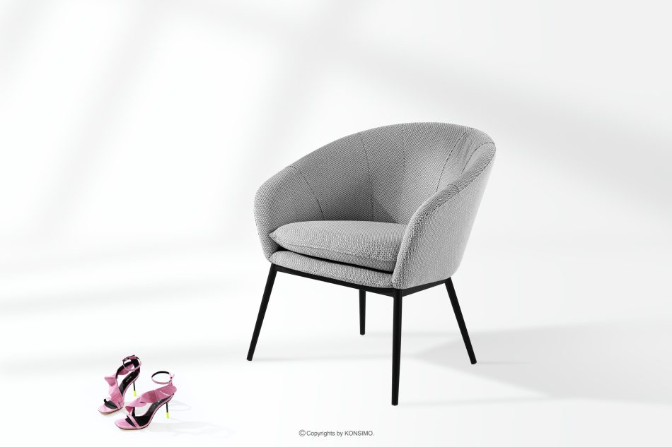 SOLIS Gartenmöbel Sessel und Tisch weiß/schwarz weiß/schwarz - Foto 14