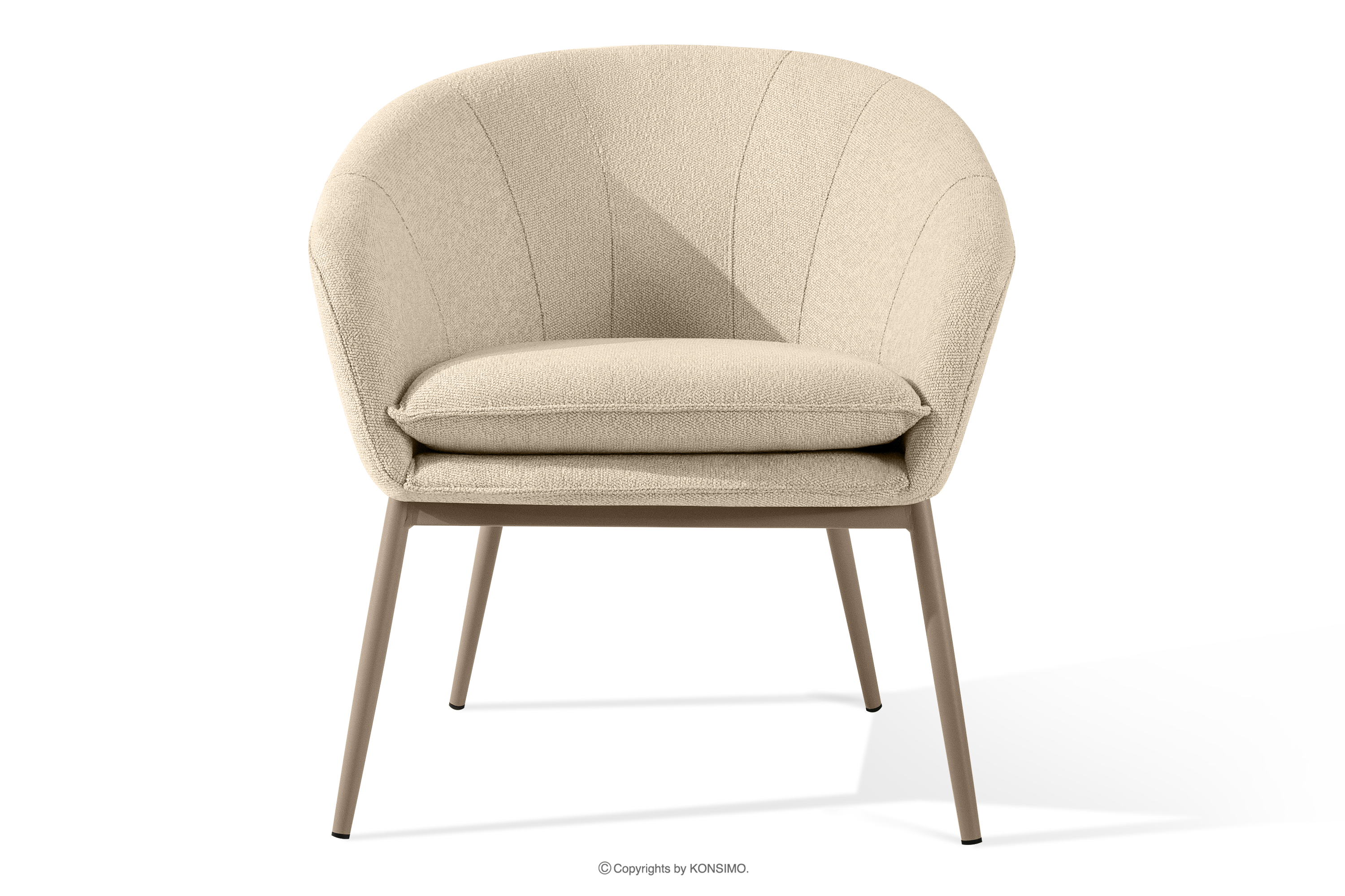 Gartenstuhl aus wasserabweisendem Stoff cremefarben/beige SOLIS