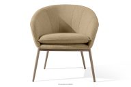 Gartenstuhl aus wasserabweisendem Stoff warmbeige/beige