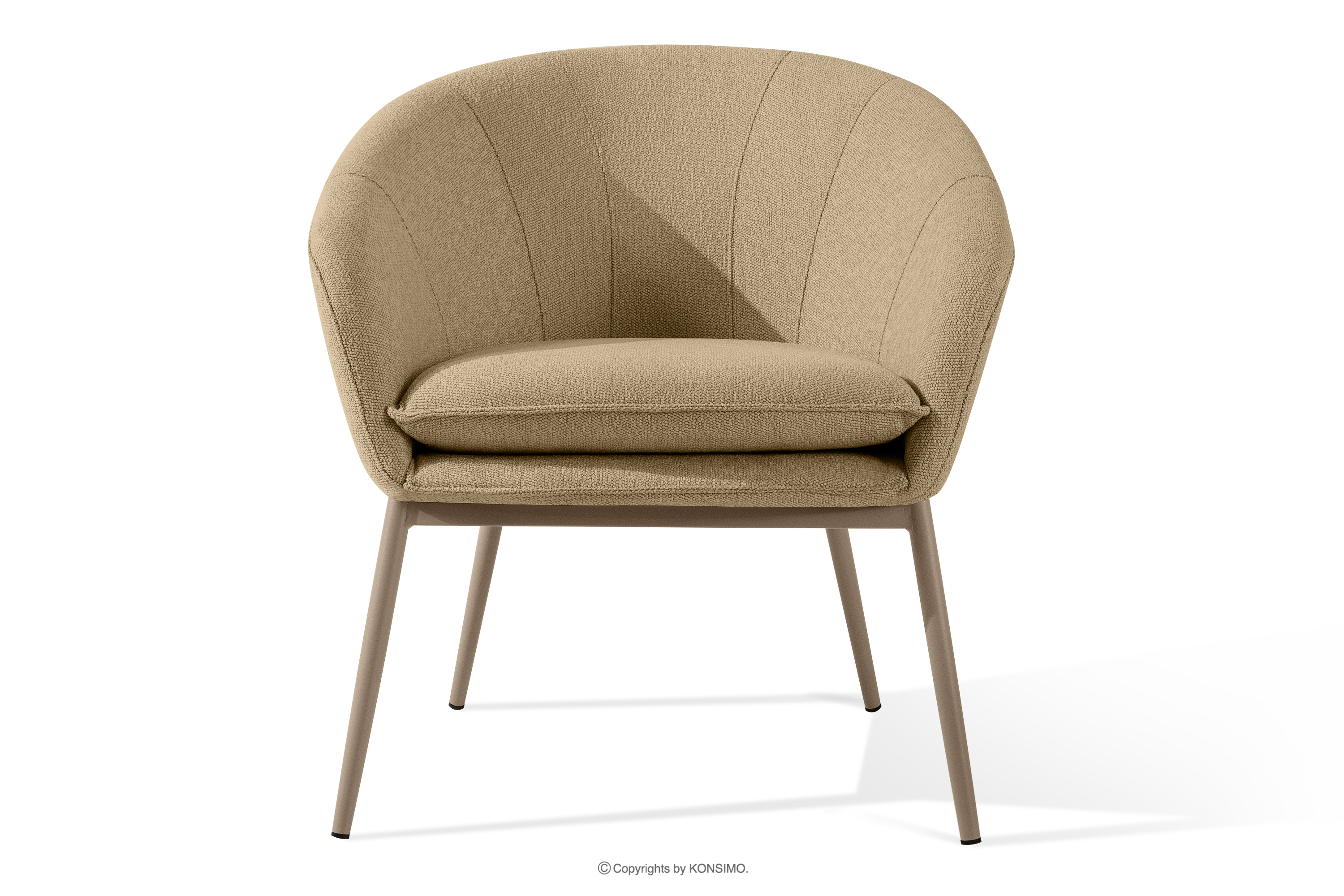 Gartenstuhl aus wasserabweisendem Stoff warmbeige/beige SOLIS