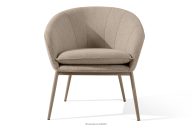 Gartenstuhl aus wasserabweisendem Stoff hellbraun/beige