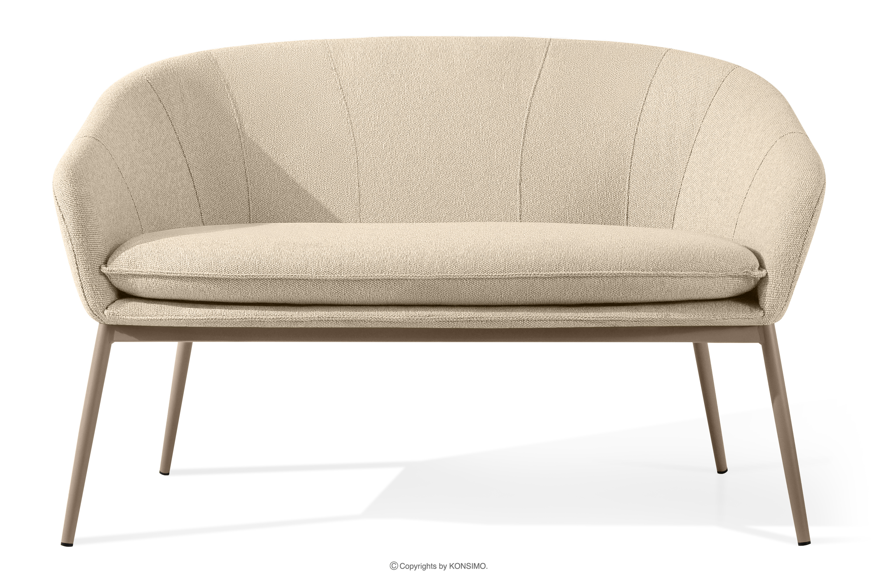 Gartensofa aus wasserabweisendem Stoff cremefarben/beige SOLIS