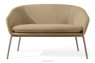Gartensofa aus wasserabweisendem Stoff warmbeige/beige