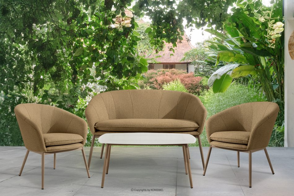 SOLIS Gartensofa aus wasserabweisendem Stoff warmbeige/beige warmbeige/beige - Foto 8